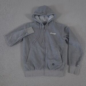 Venture Heat Jacket Women XS Gray Heated Full Zip Fleece Lined Hoodie Activewear